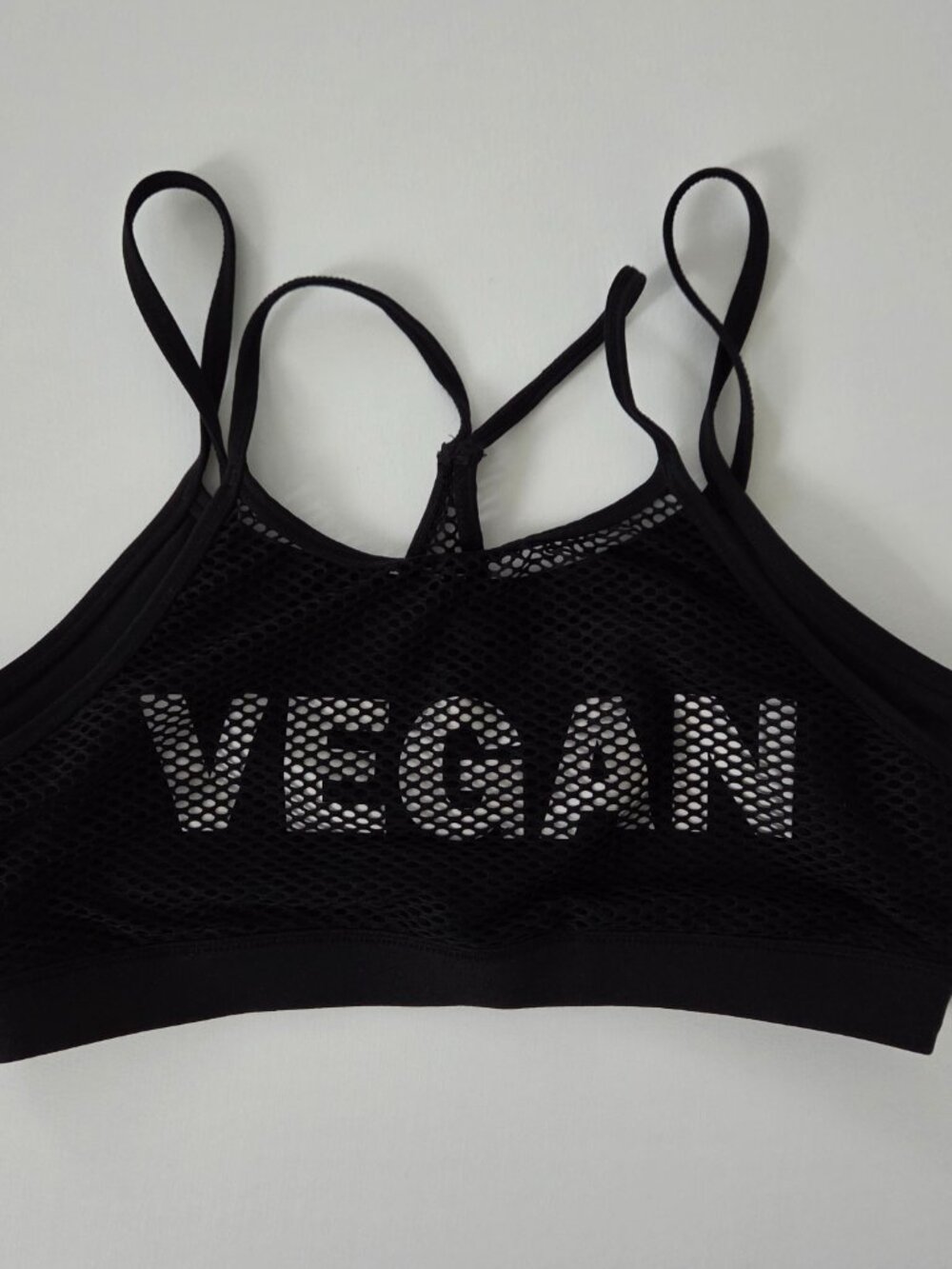 Sports Bra VEGAN logo Size L but fits like medium